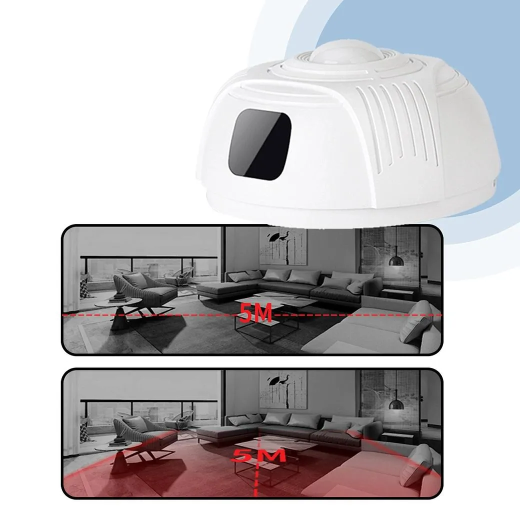 Dummy Smoke Detector Wi-Fi Camera TUYA App Live Stream Recorder Motion Alert