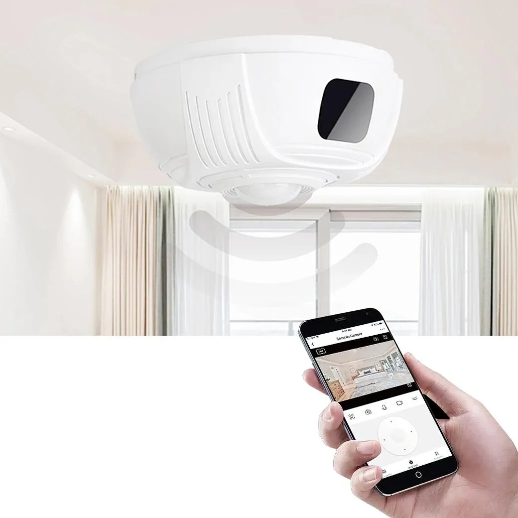 Dummy Smoke Detector Wi-Fi Camera TUYA App Live Stream Recorder Motion Alert