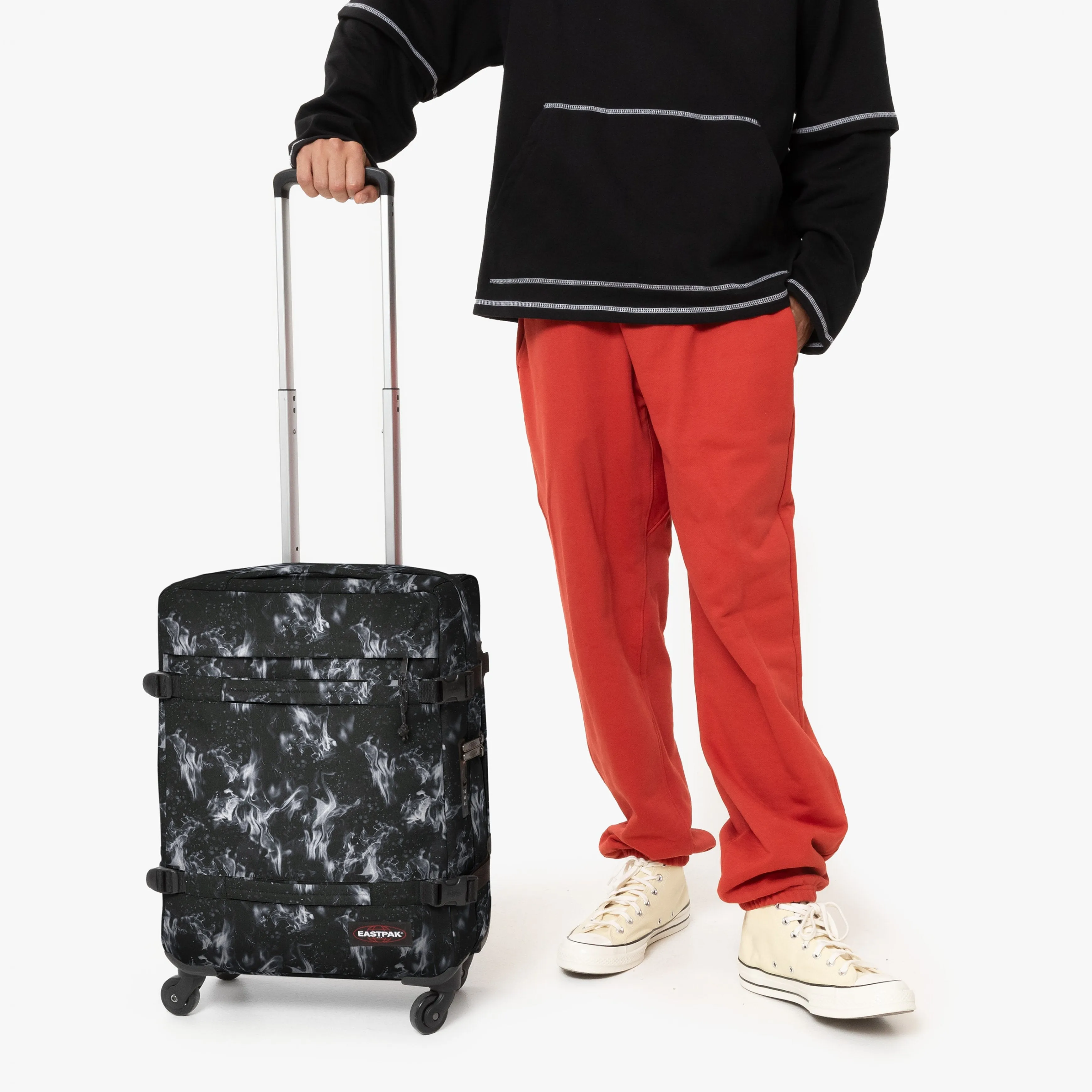 Eastpak Transit'R 4 S Flame Dark Four-Wheeled Carry On Luggage - EK0A5BFI7J31