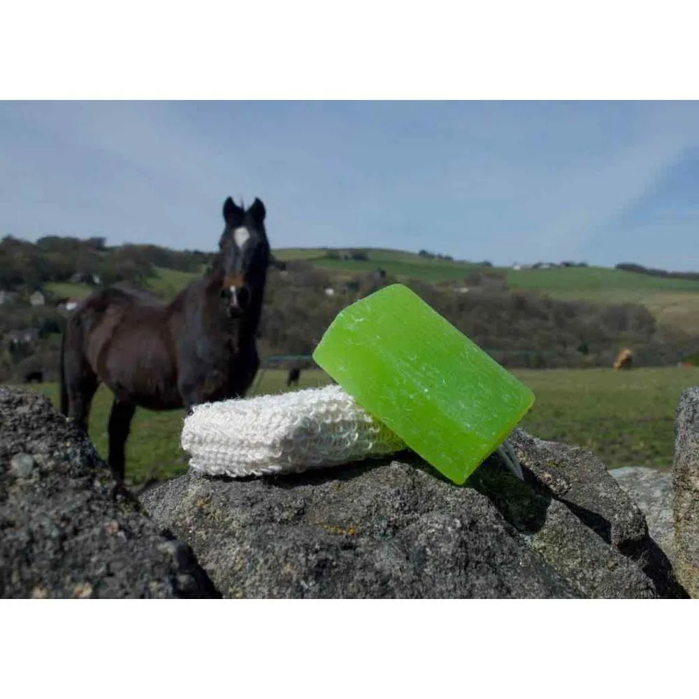Eco-Friendly Horse Shampoo Bar with Sisal Holder - Plastic-Free, 100% Vegan
