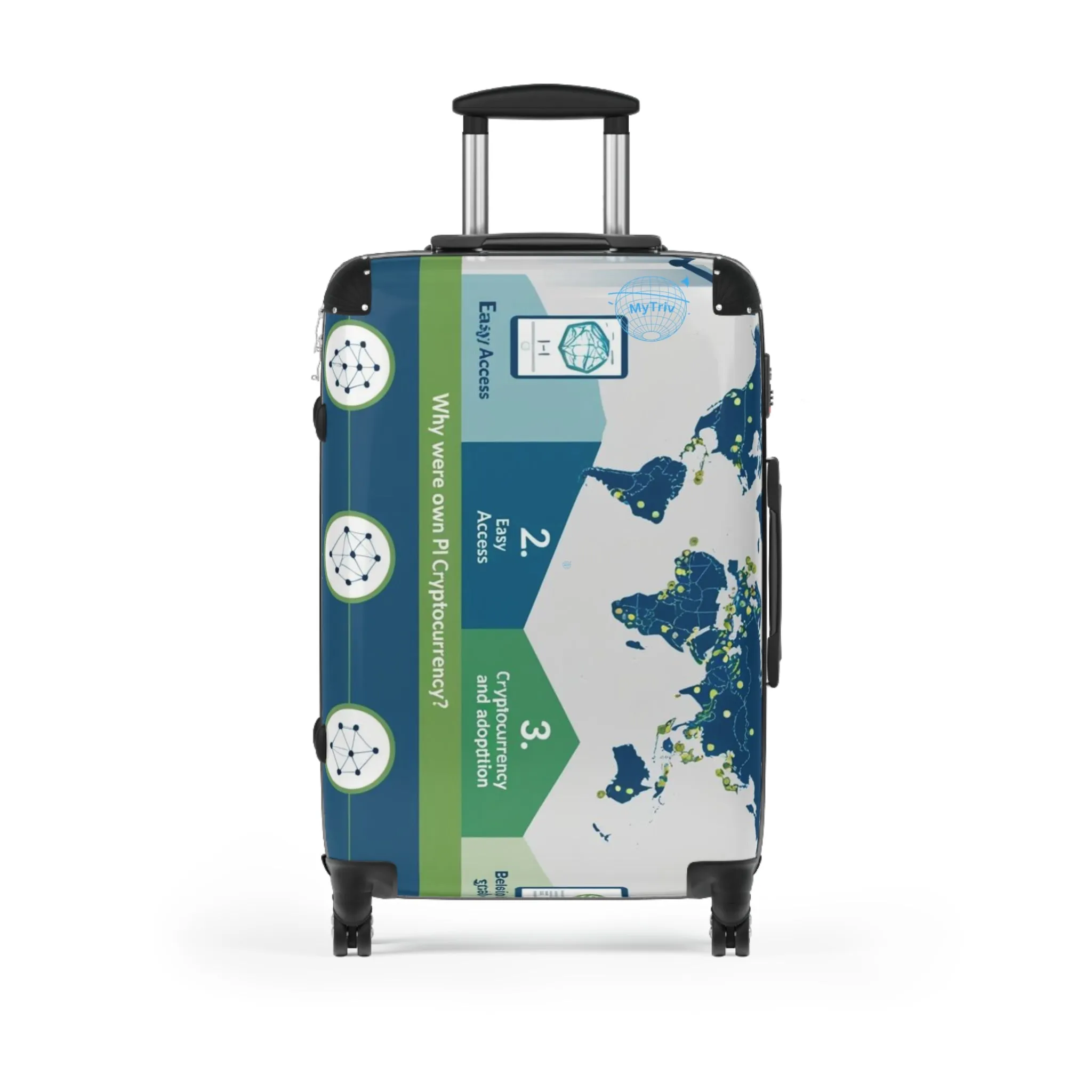 Eco-Friendly World Map Suitcase - Travel in Style