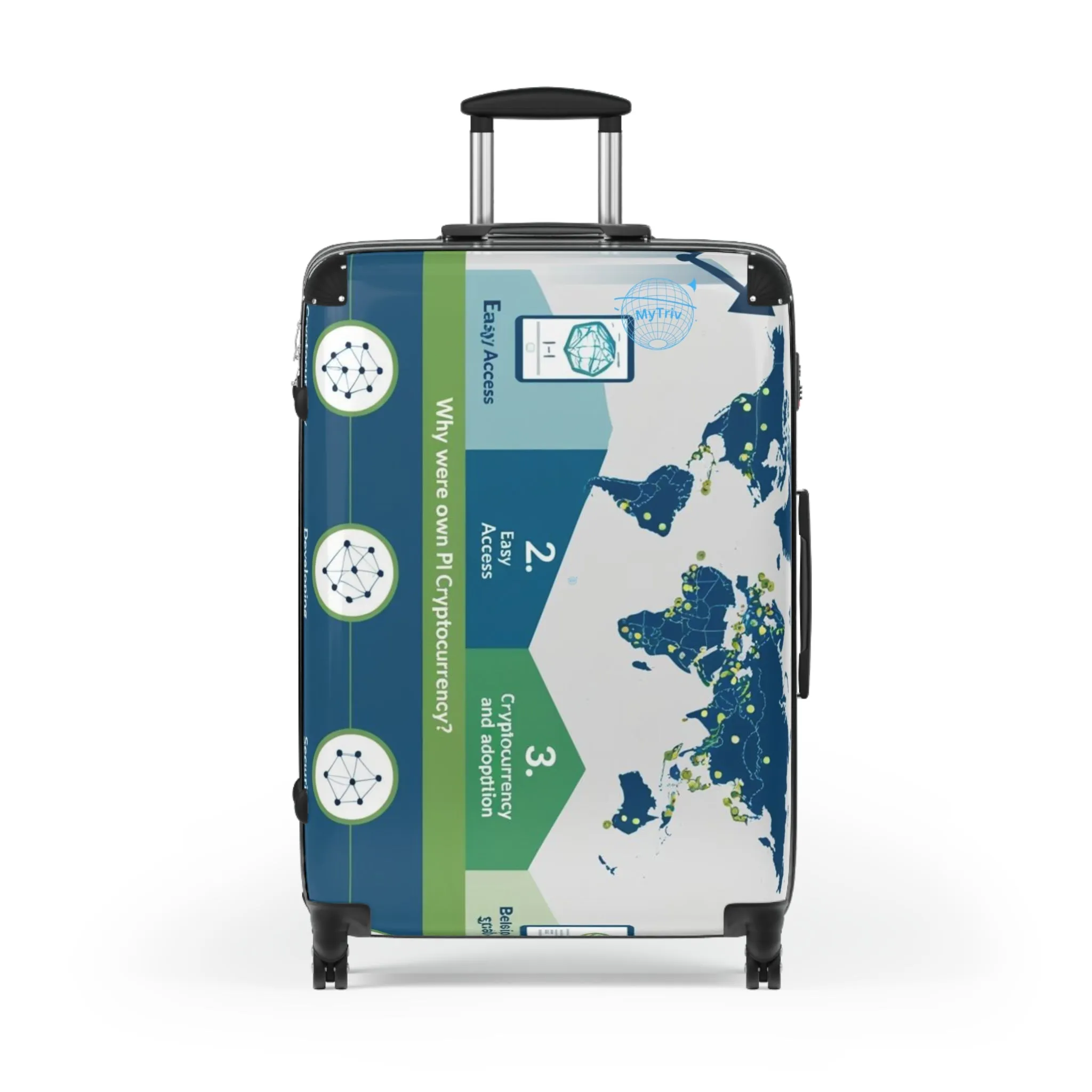 Eco-Friendly World Map Suitcase - Travel in Style