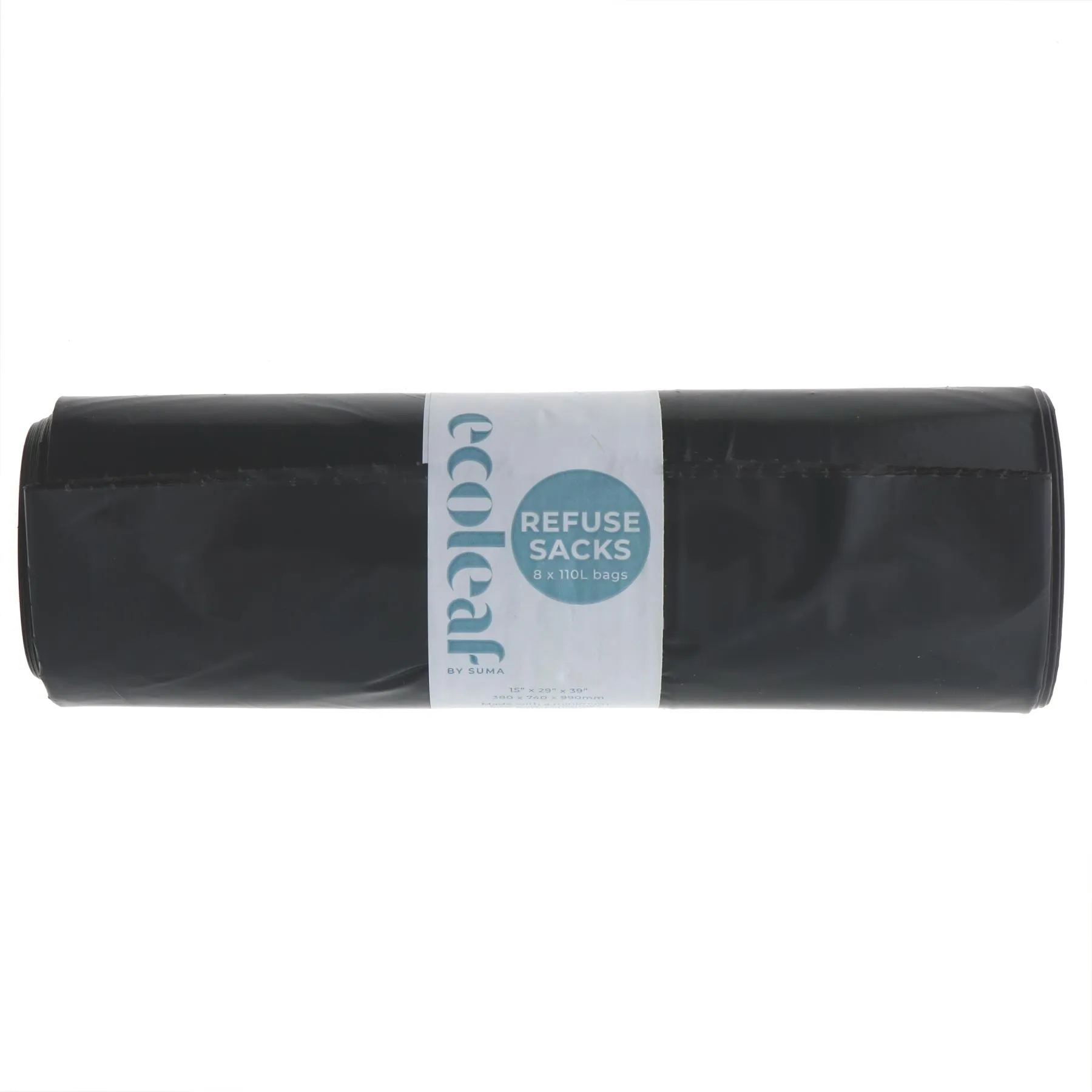 Ecoleaf | Refuse Sacks 110L Bulk Pack - 38x74x99cm, Recycled Plastic | 200 bags