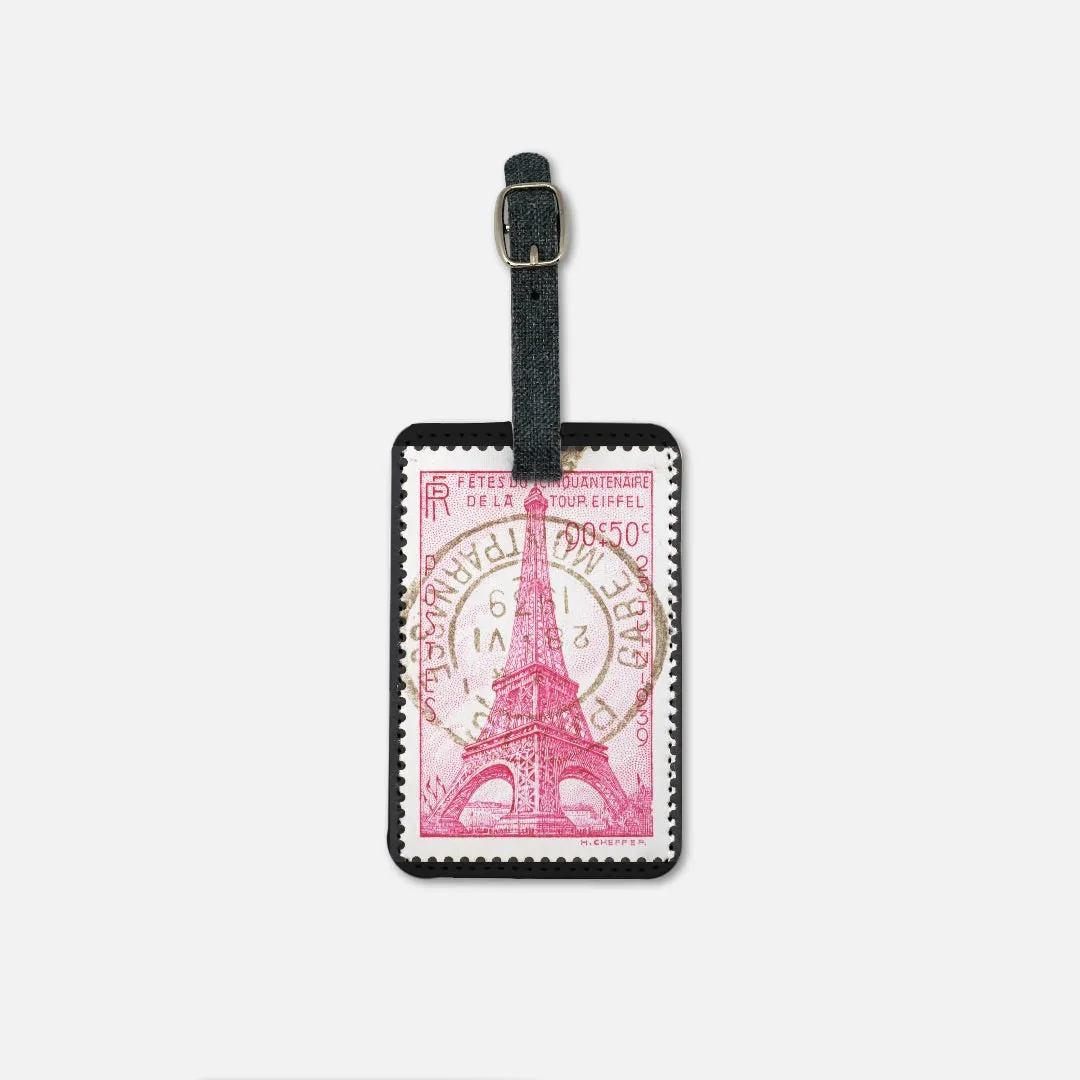 Eiffel Tower Luggage Tag w/Buckle