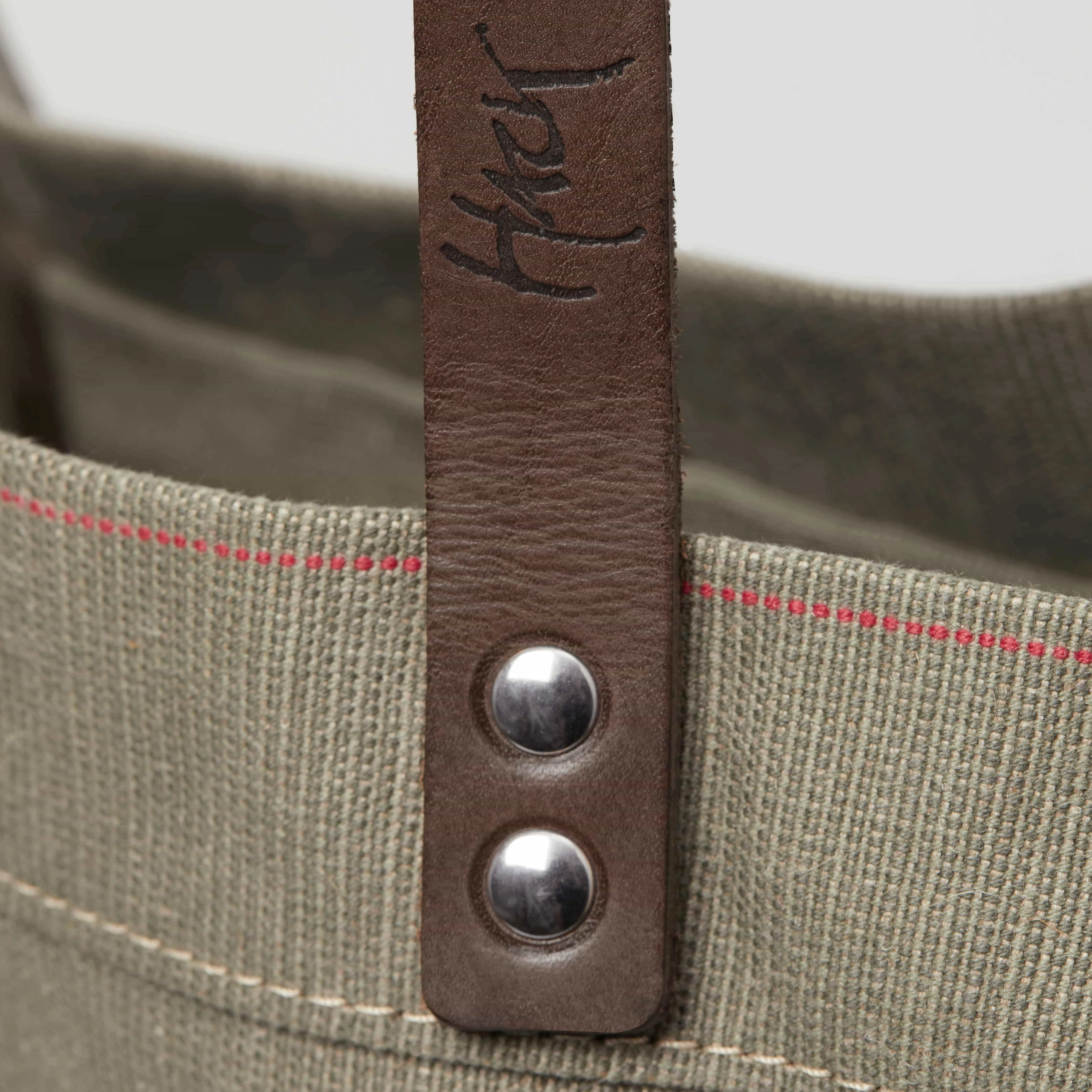 Einkaufstasche Segeltuch – Beige-Olive