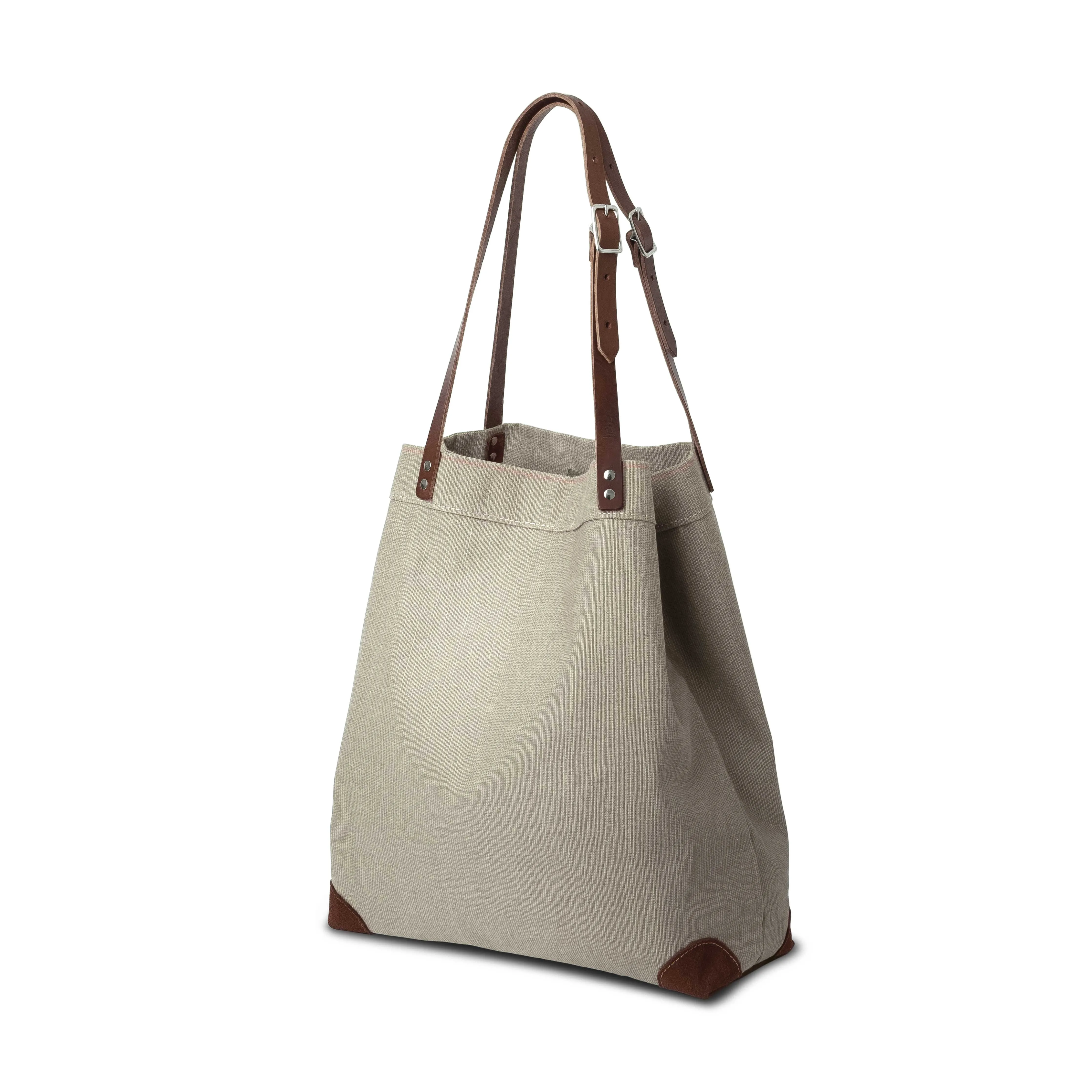 Einkaufstasche Segeltuch – Beige-Olive