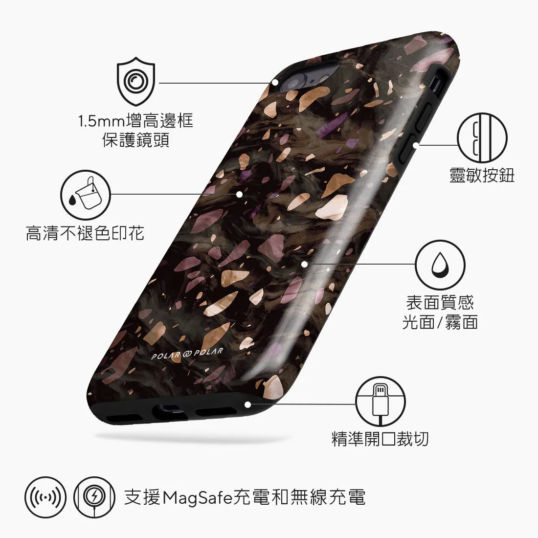 Eminence Terrazzo Gem Custom - iPhone SE3 / SE2 / 8 / 7 Case