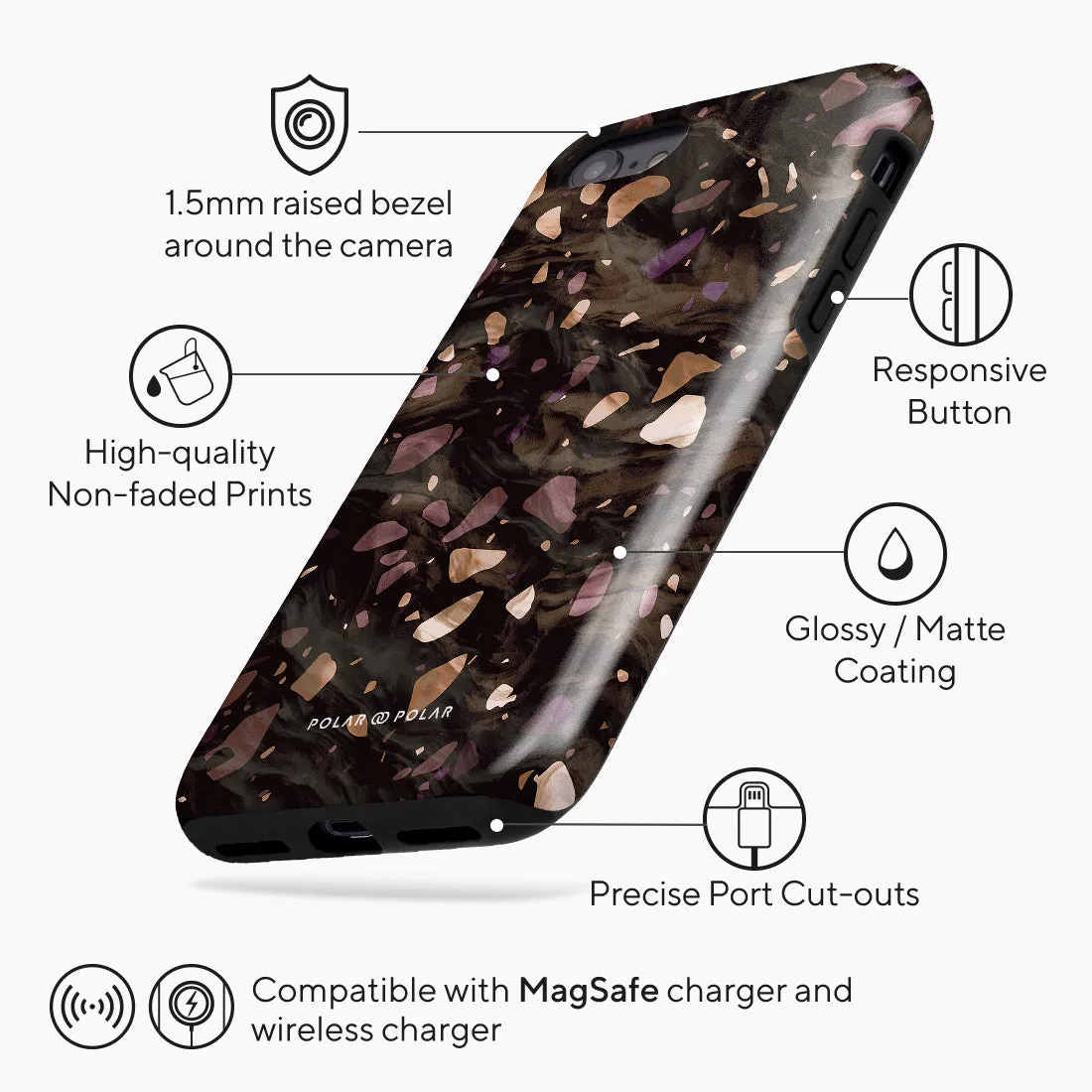 Eminence Terrazzo Gem Custom - iPhone SE3 / SE2 / 8 / 7 Case