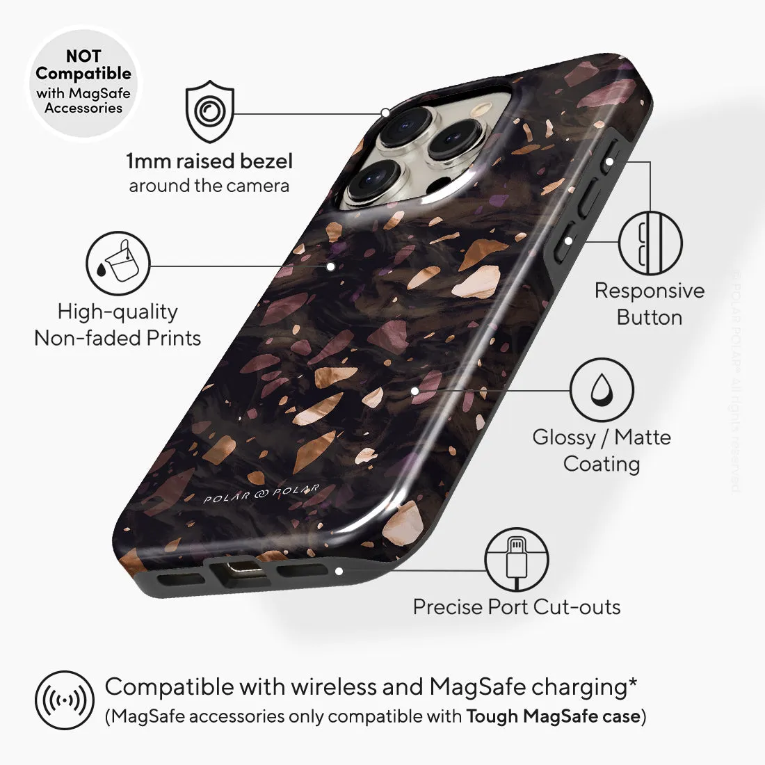 Eminence Terrazzo Gem - iPhone 15 Pro Case