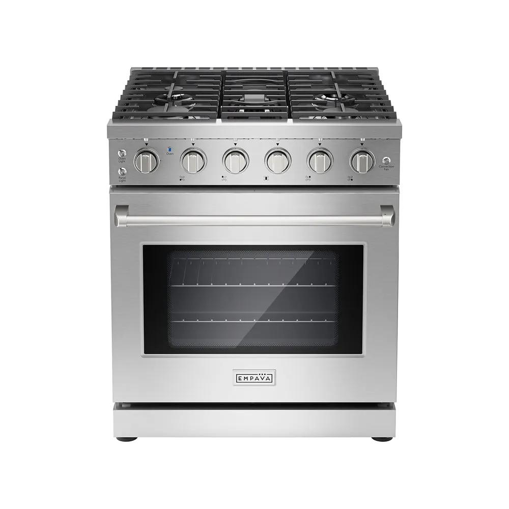Empava 30 Inch Pro-Style Slide-in Single Oven Gas Range