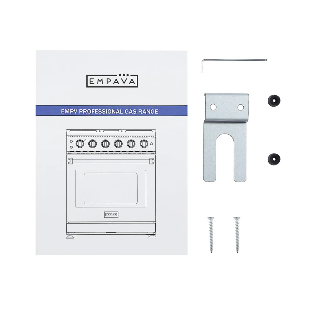 Empava 30 Inch Pro-Style Slide-in Single Oven Gas Range