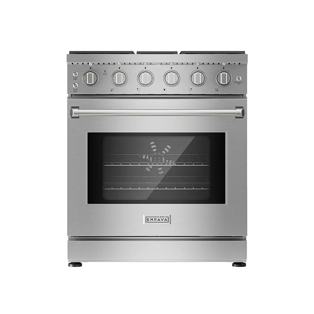 Empava 30 Inch Pro-Style Slide-in Single Oven Gas Range