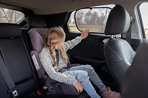 Enovoe Car Window Shade - (2 Pack) - 21"x14" Premium Cling Sunshade for Car Windows - Sun, Glare and UV Rays Protection for Your Child - Baby Side Window Car Sun Shades