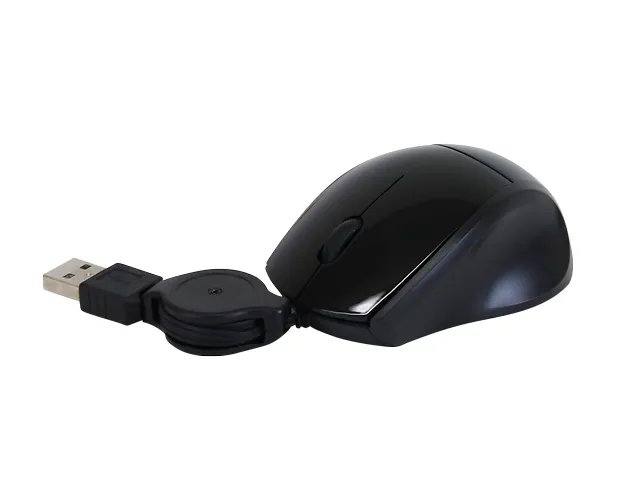 Equal Ms10 Mini Mouse óptico Usb Retráctil Negro