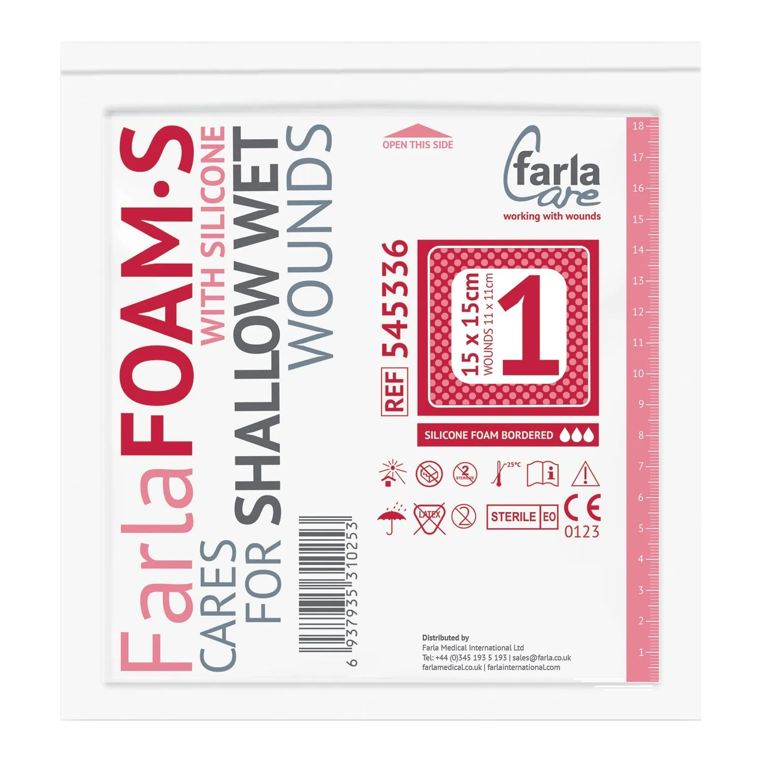 FarlaFOAM S Silicone Foam (Bordered) | 15 x 15cm | Pack of 5