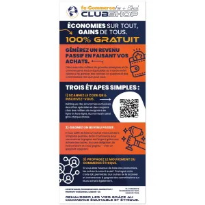fe-Commerce Customizable FRENCH VERSION Polyester roll up banner with stand
