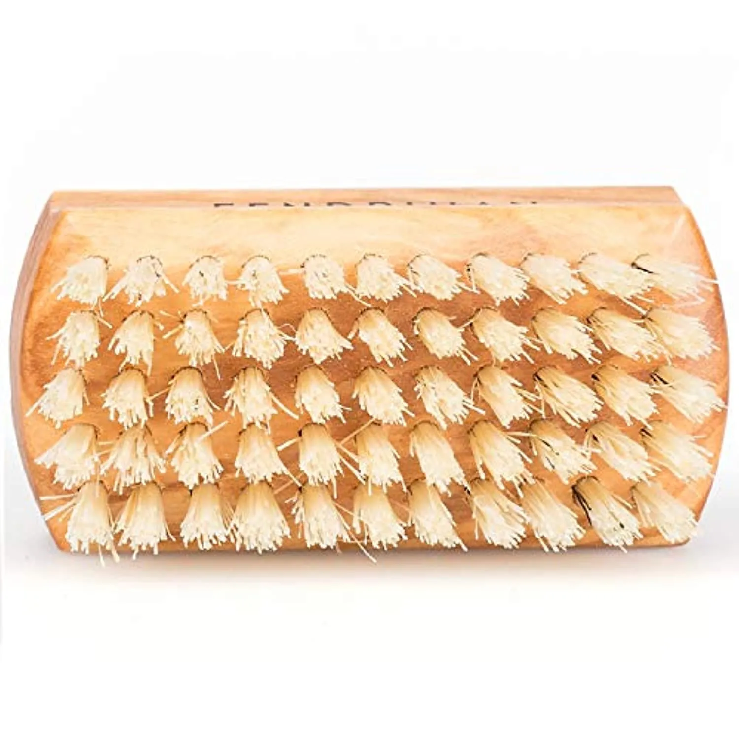 Fendrihan Travel Size Dual Sided Olivewood Nail and Hand Brush with Natural Boar Bristles 2.3" (Made in Germany)