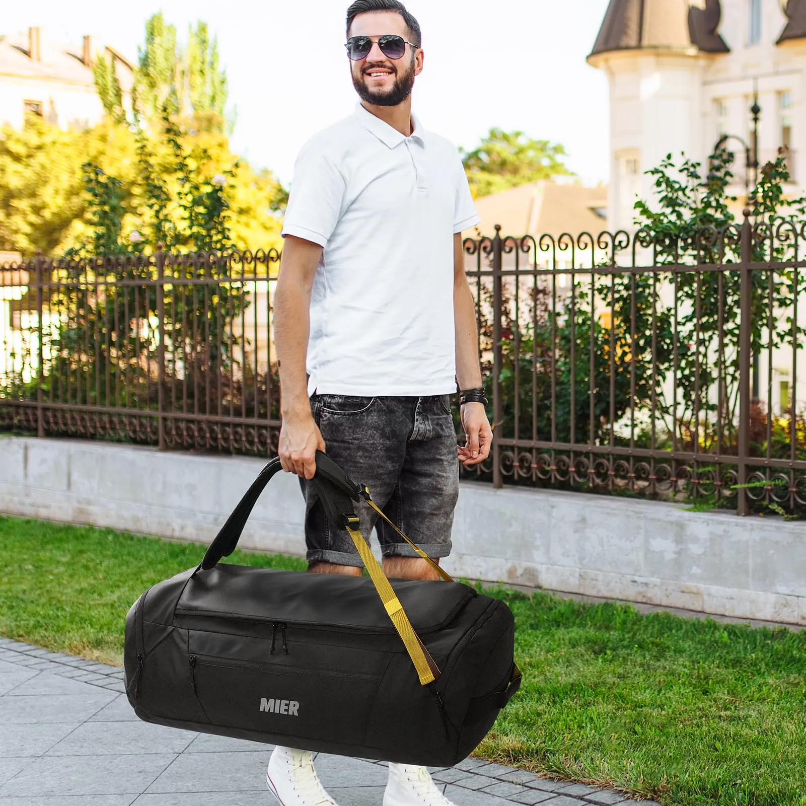 Foldable Travel Duffle Backpack with Compartment, Capacity 60L