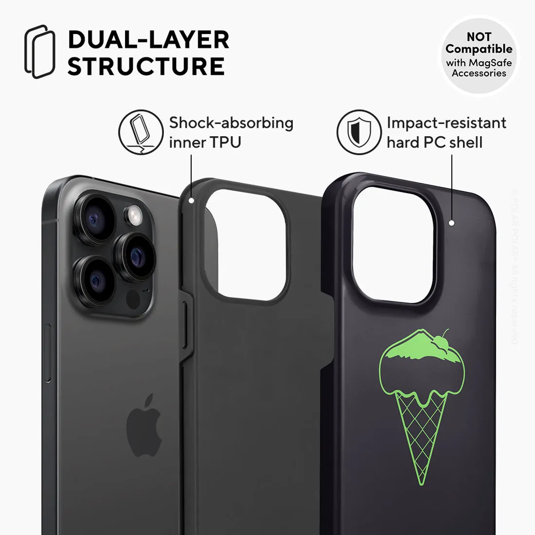 Fujisan Black Ice Cream Custom - iPhone 15 Pro Max Case