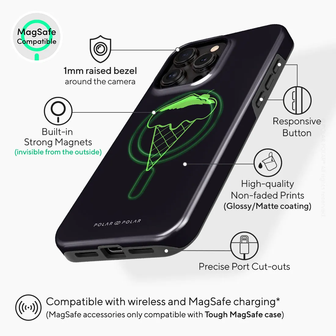 Fujisan Black Ice Cream Custom - iPhone 15 Pro Max Case
