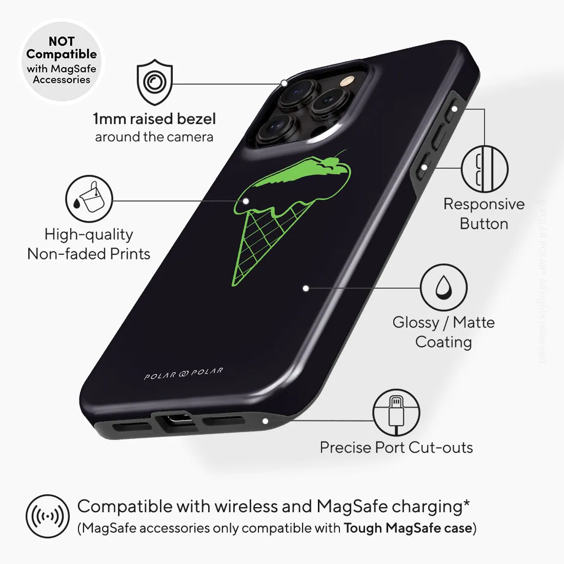 Fujisan Black Ice Cream Custom - iPhone 15 Pro Max Case