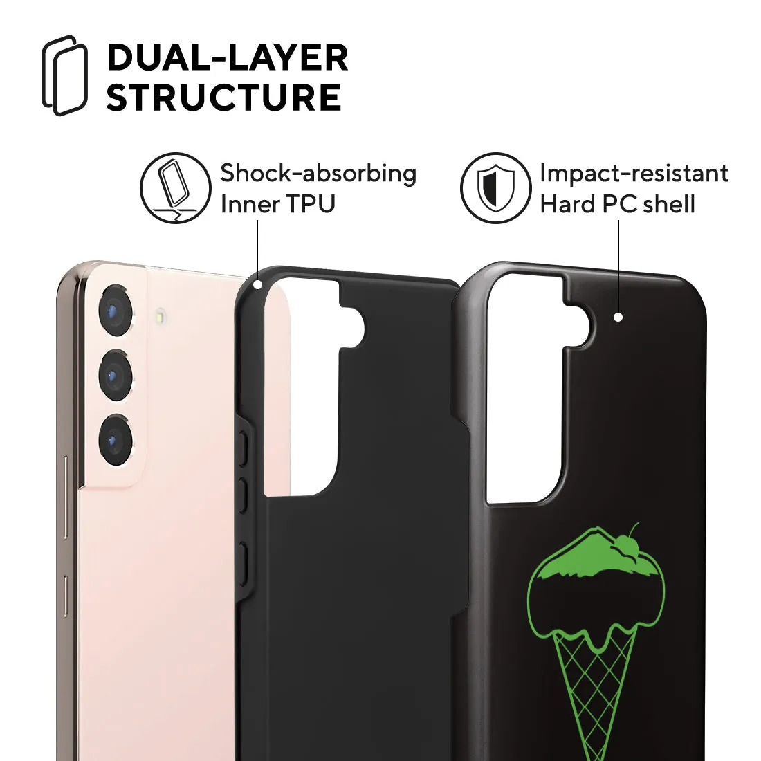 Fujisan Black Ice Cream Custom - Samsung Galaxy S22 5G Case