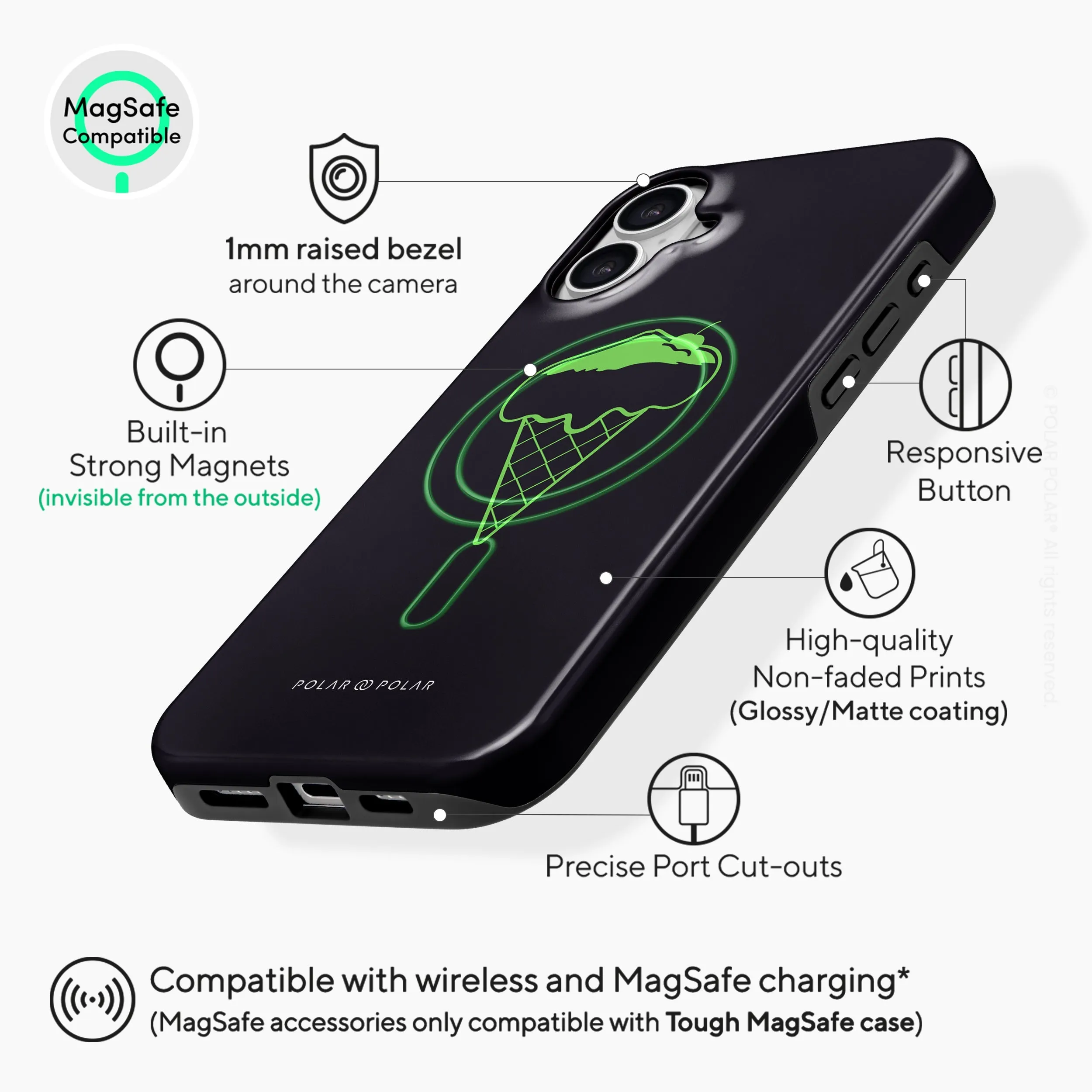 Fujisan Black Ice Cream - iPhone 16 Case