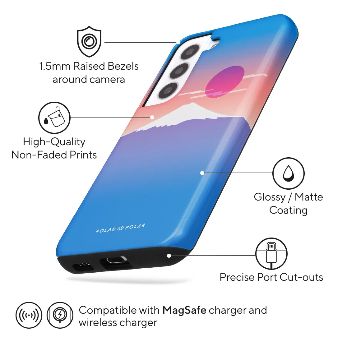 Fujisan Blue Custom - Samsung Galaxy S22 5G Case