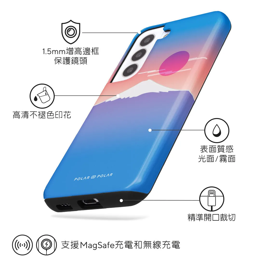 Fujisan Blue Custom - Samsung Galaxy S22 5G Case