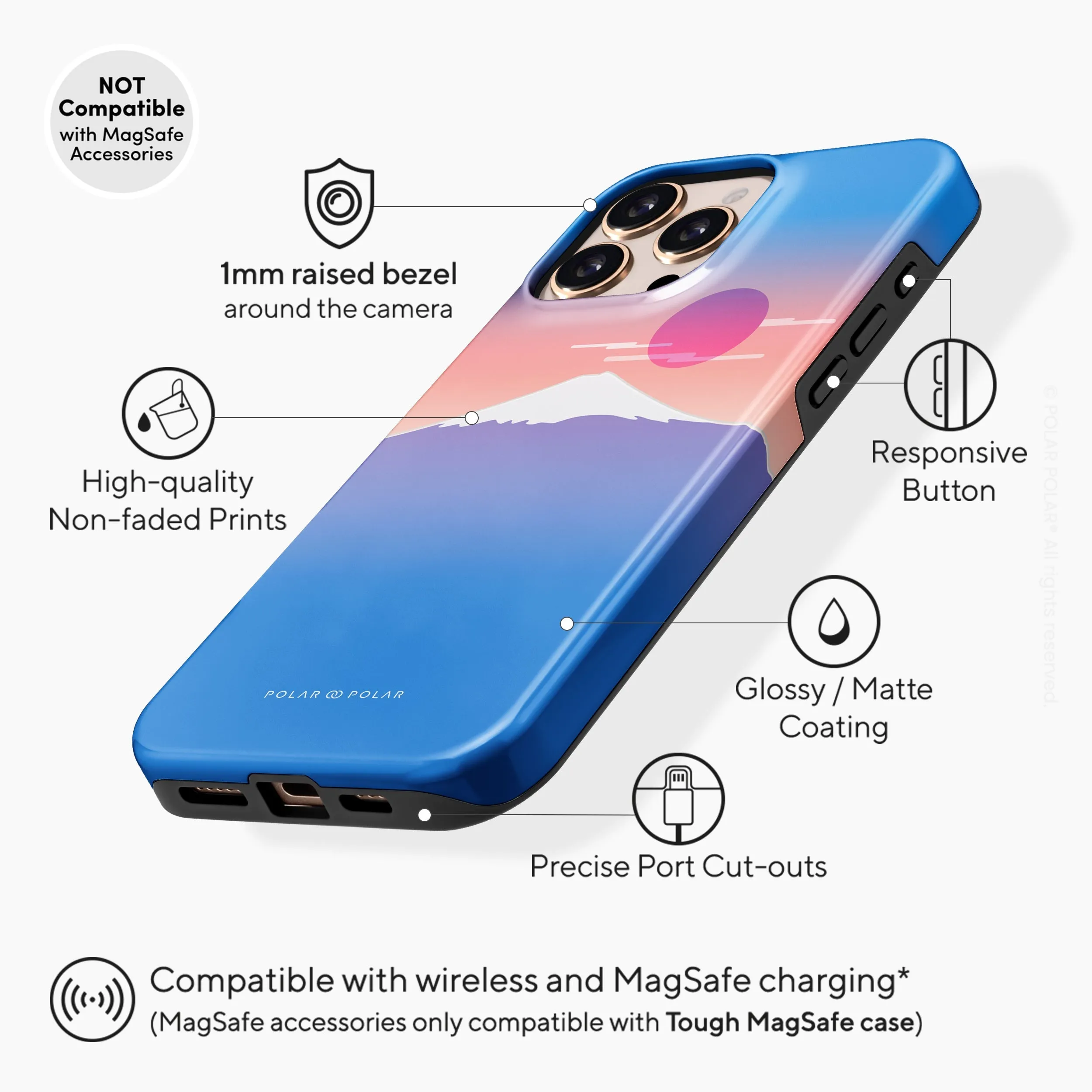 Fujisan Blue - iPhone 16 Pro Max Case