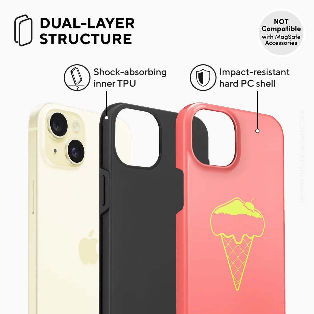 Fujisan Coral Ice Cream Custom - iPhone 15 Plus Case