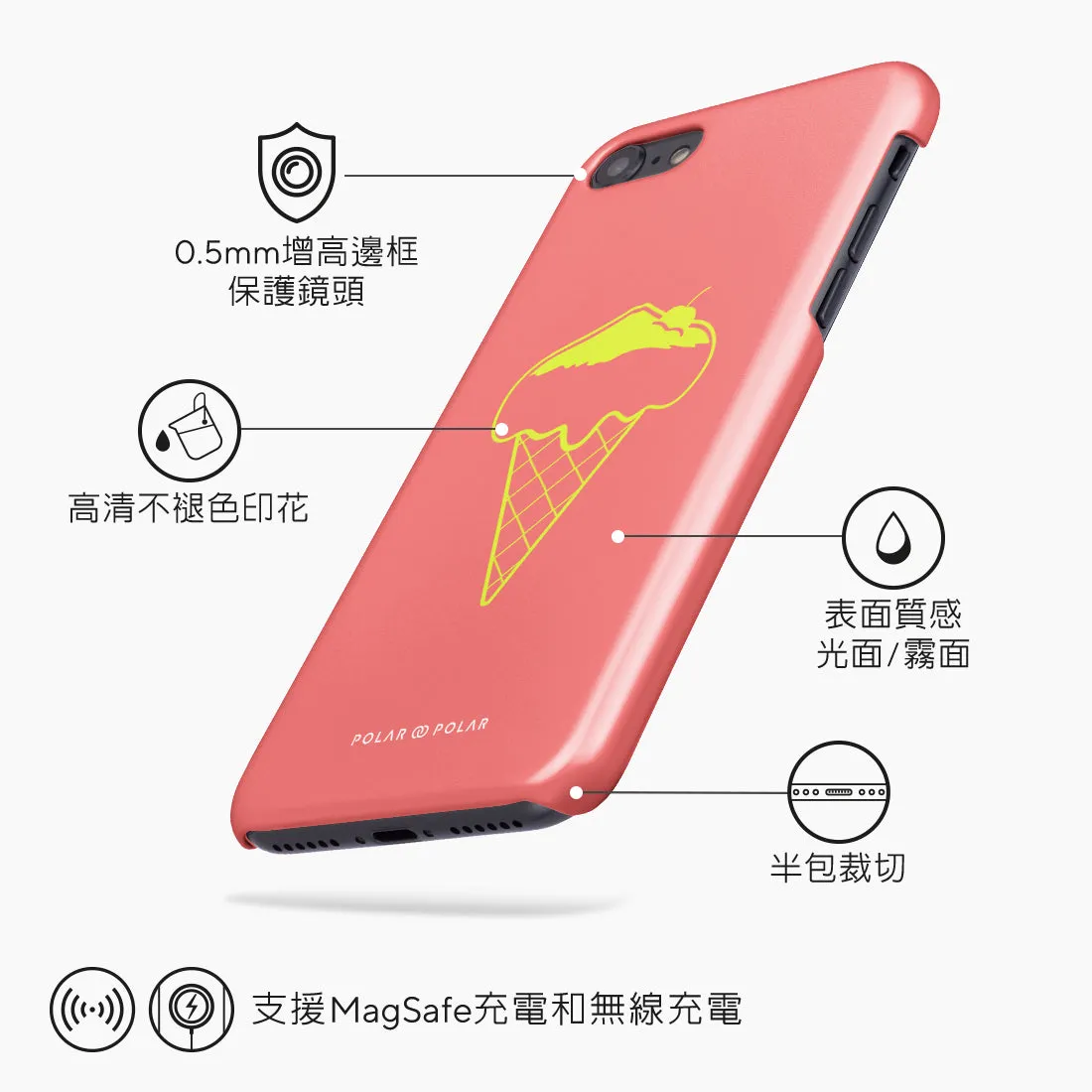 Fujisan Coral Ice Cream Custom - iPhone SE3 / SE2 / 8 / 7 Case