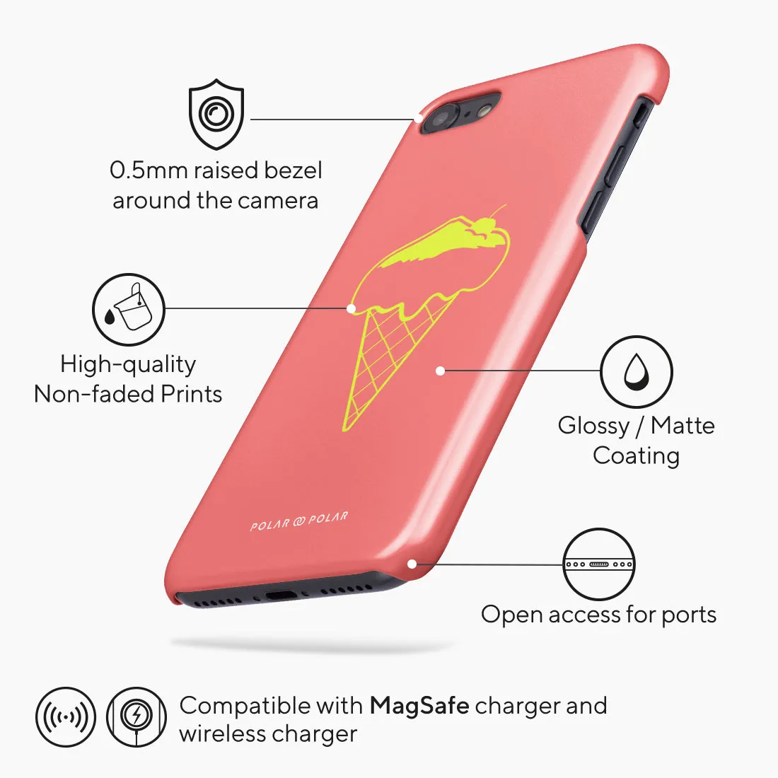 Fujisan Coral Ice Cream Custom - iPhone SE3 / SE2 / 8 / 7 Case