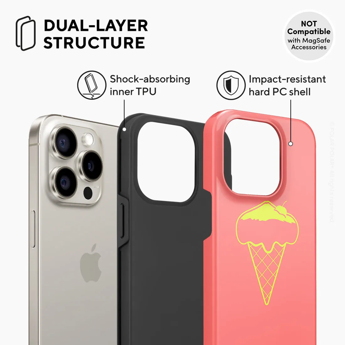 Fujisan Coral Ice Cream - iPhone 15 Pro Case