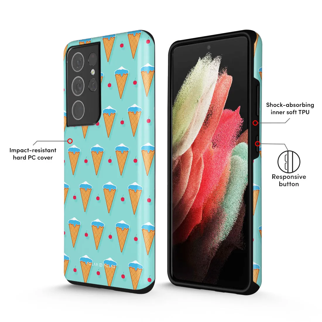 Fujisan Lake Blue Ice Cream Custom - Samsung Galaxy S21 Ultra 5G Case