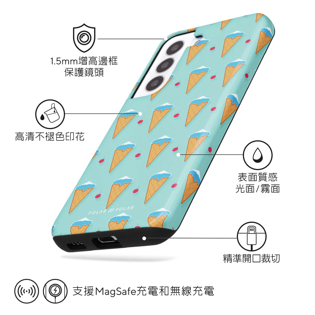 Fujisan Lake Blue Ice Cream Custom - Samsung Galaxy S22 5G Case