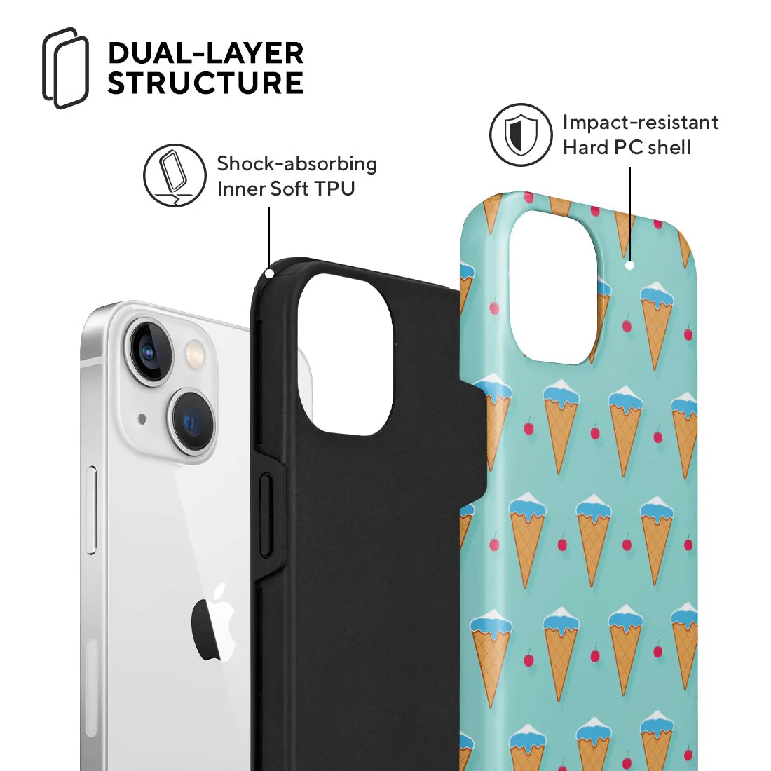 Fujisan Lake Blue Ice Cream - iPhone 13 Case