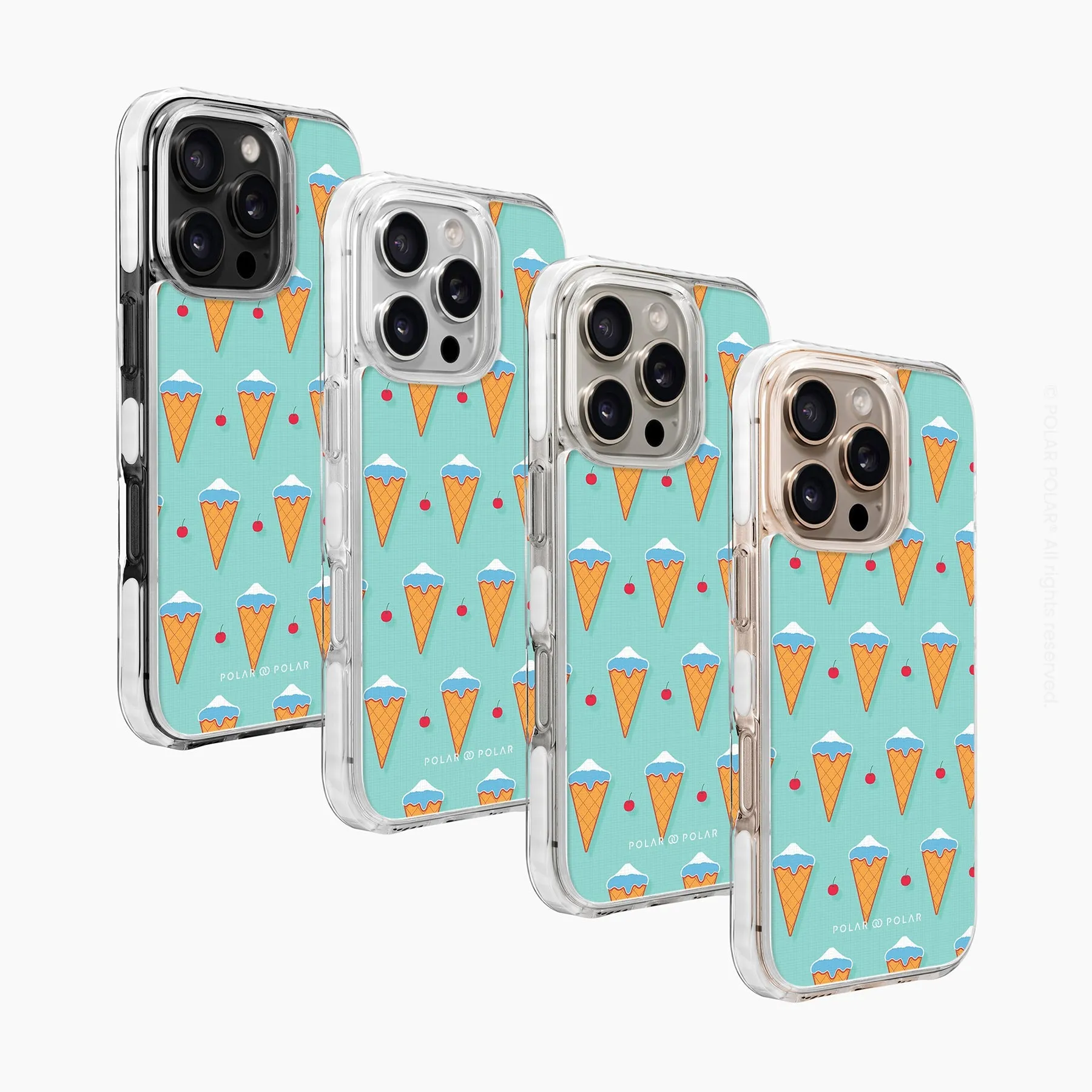 Fujisan Lake Blue Ice Cream - iPhone 16 Pro Max Clear Bumper MagSafe Case