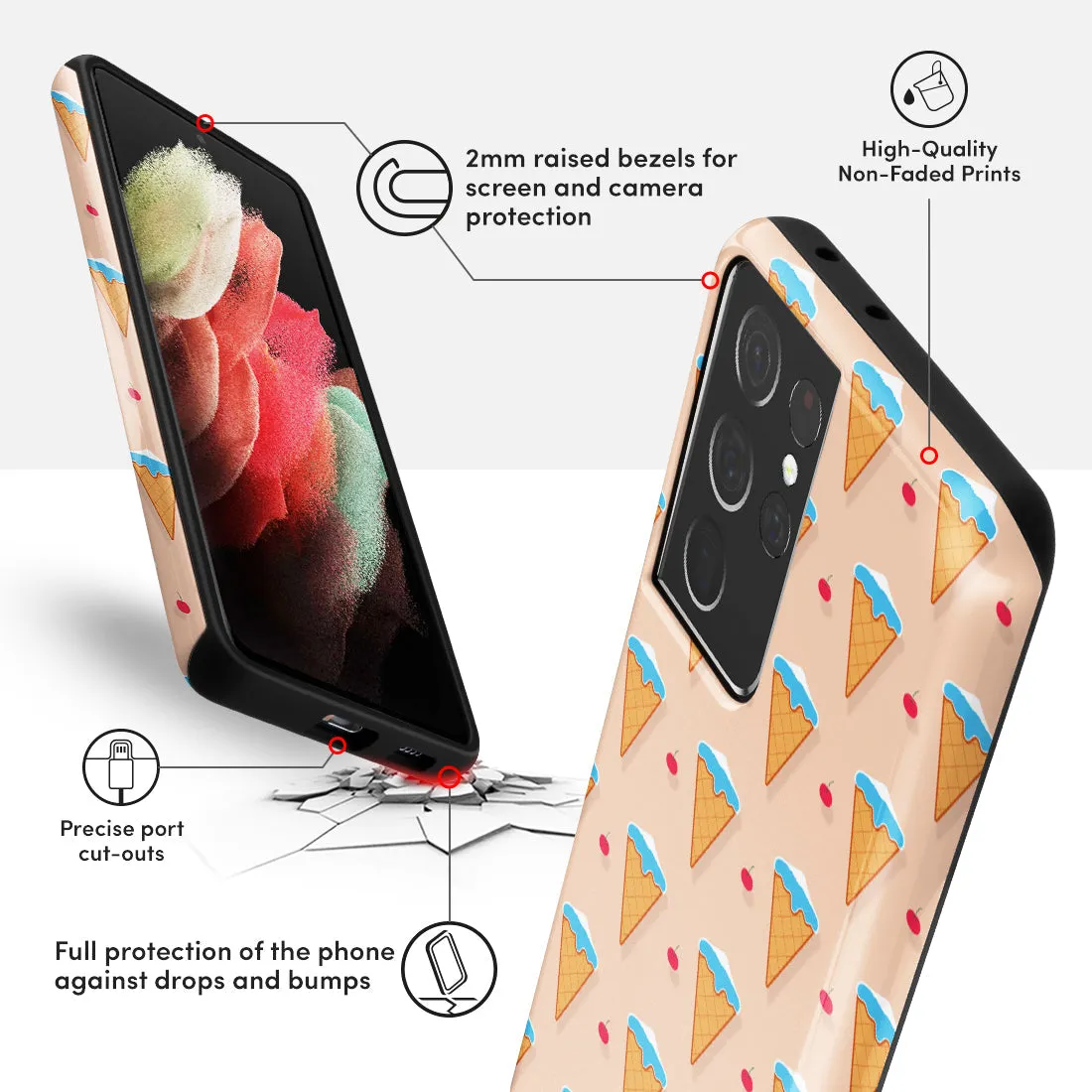Fujisan Peach Ice Cream Custom - Samsung Galaxy S21 Ultra 5G Case