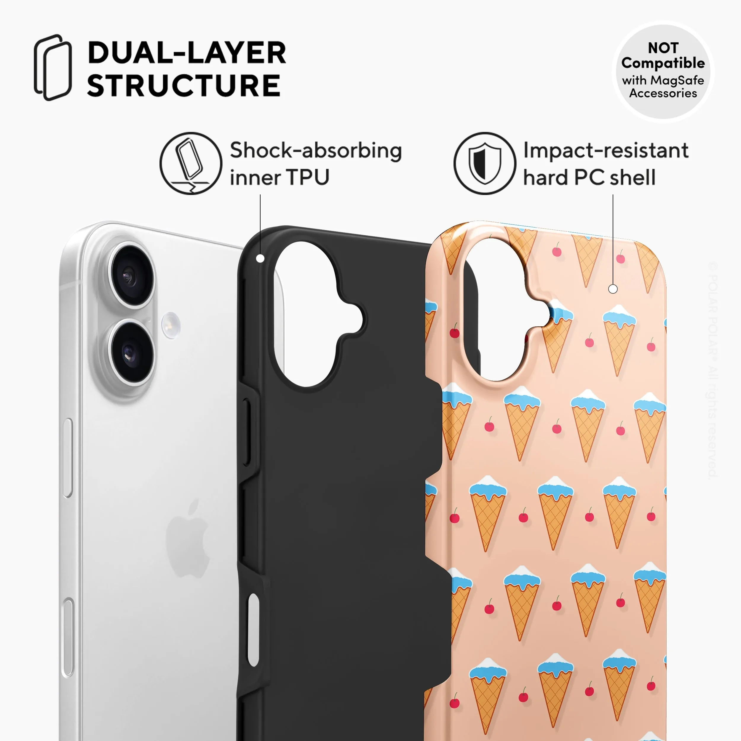 Fujisan Peach Ice Cream - iPhone 16 Plus Case