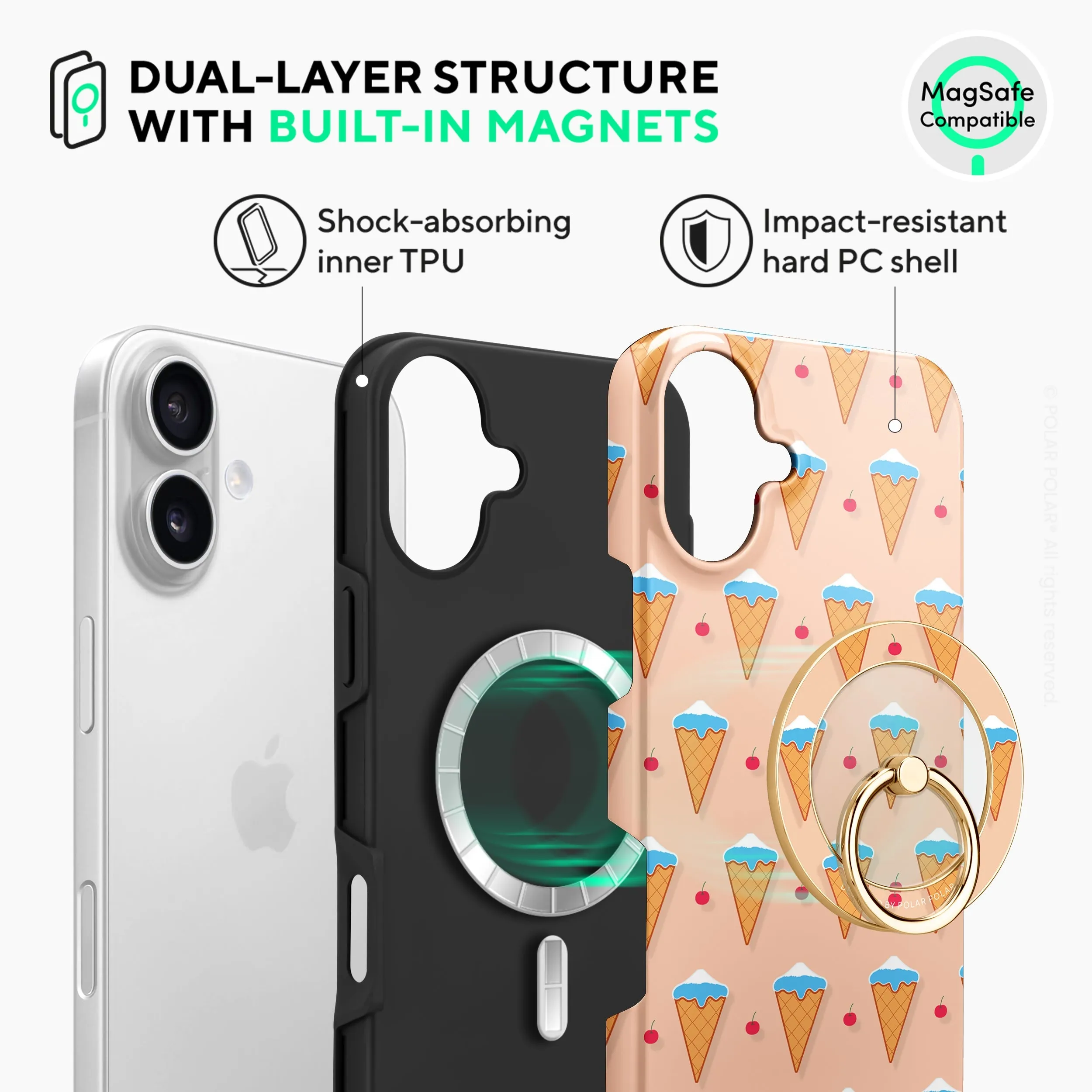 Fujisan Peach Ice Cream - iPhone 16 Plus Case