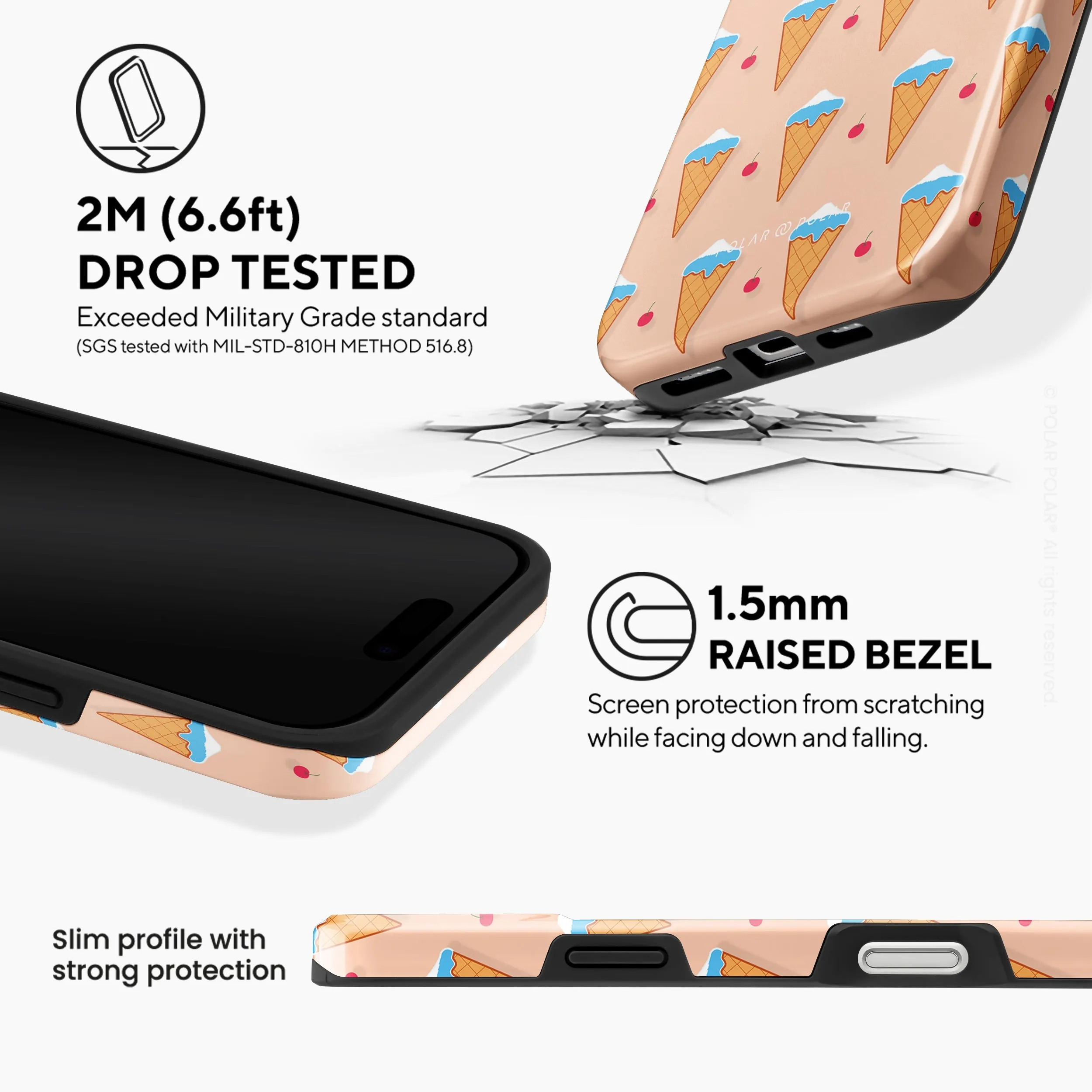 Fujisan Peach Ice Cream - iPhone 16 Plus Case