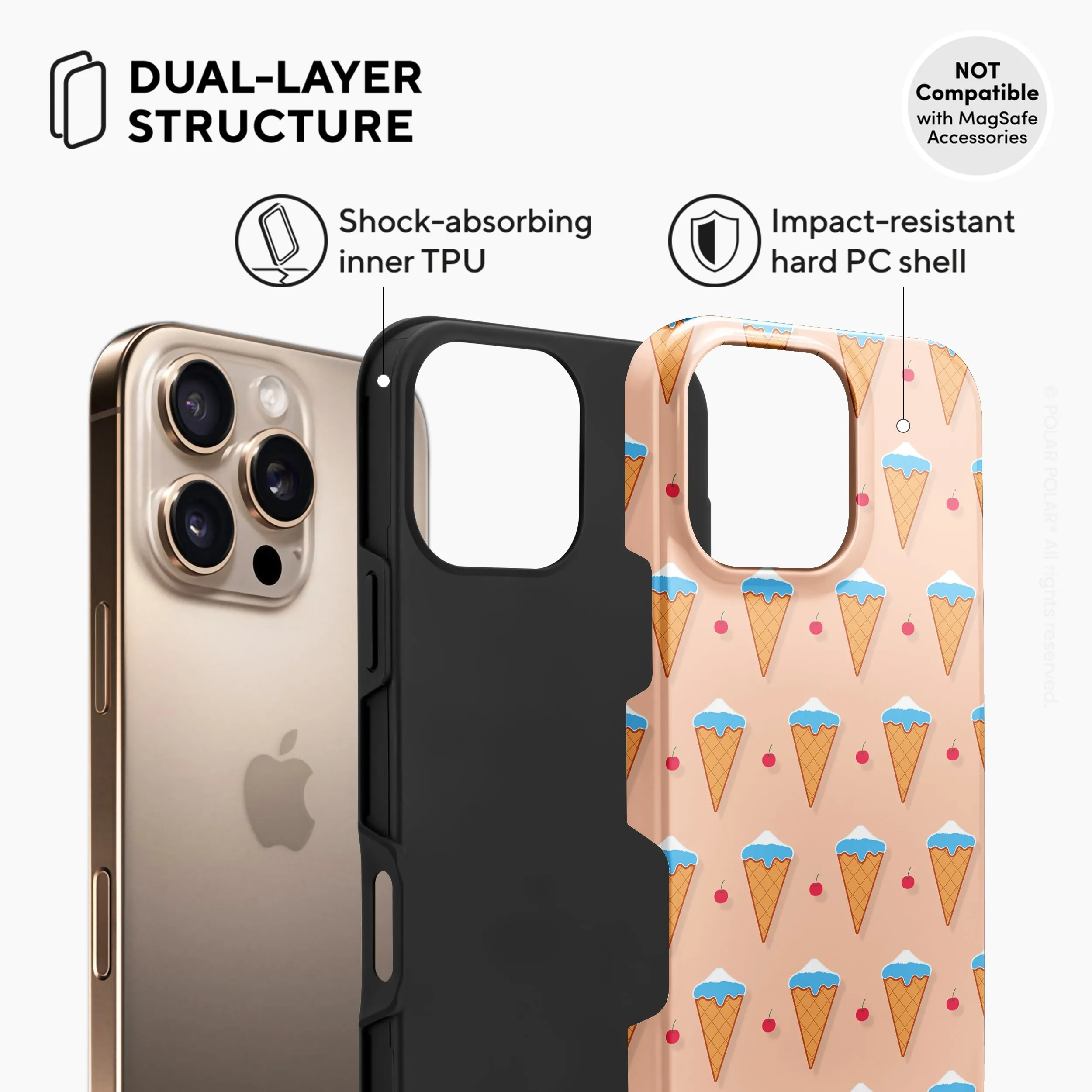 Fujisan Peach Ice Cream - iPhone 16 Pro Max Case