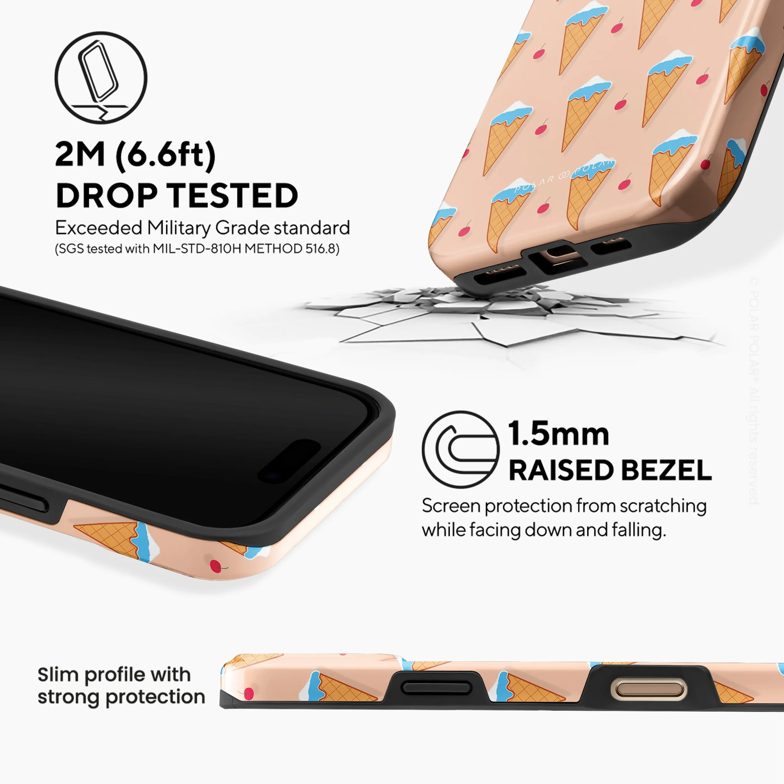 Fujisan Peach Ice Cream - iPhone 16 Pro Max Case