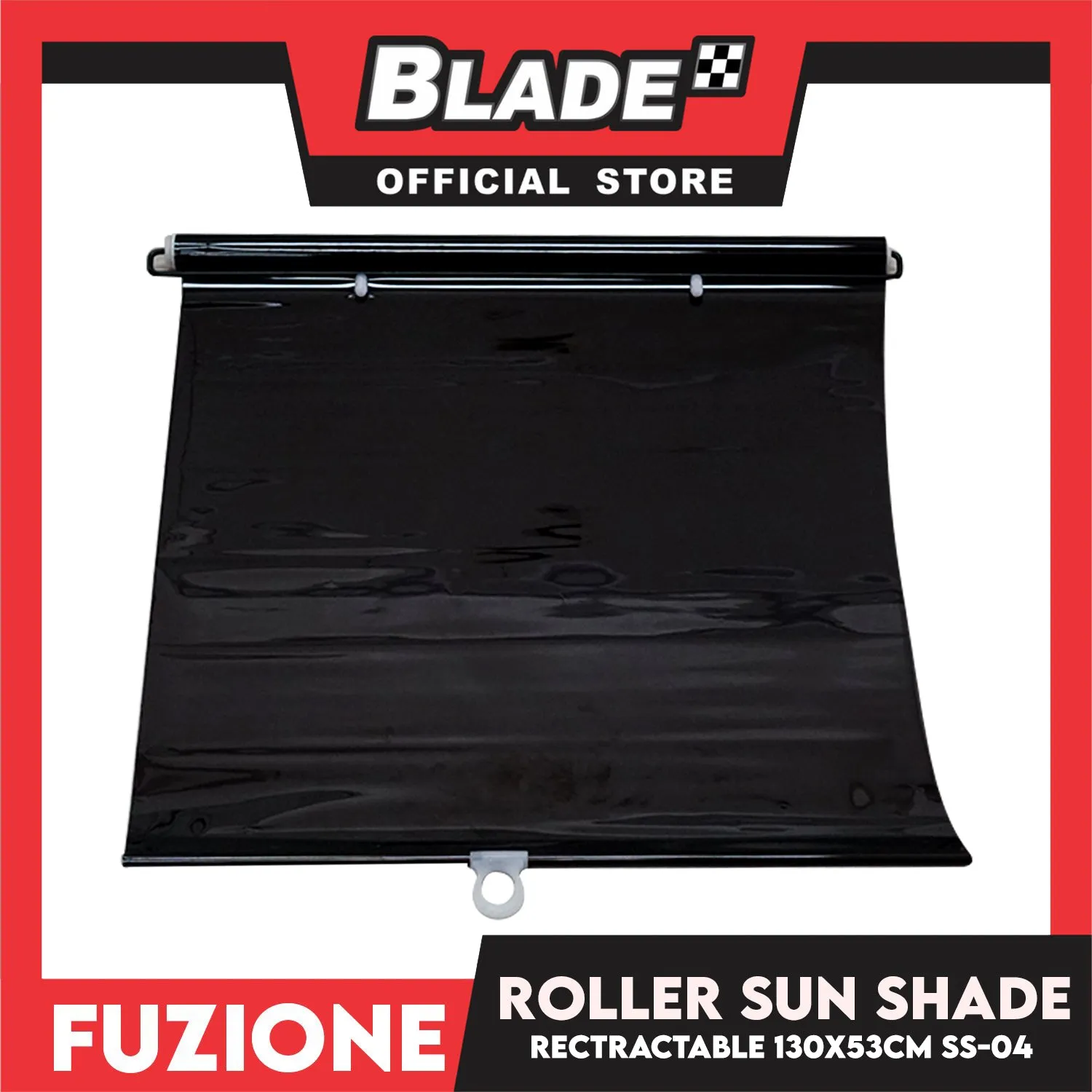 Fuzion Retractable Roller Sun Shade Tint 130x53cm (Black) FSS-53-M SS-04
