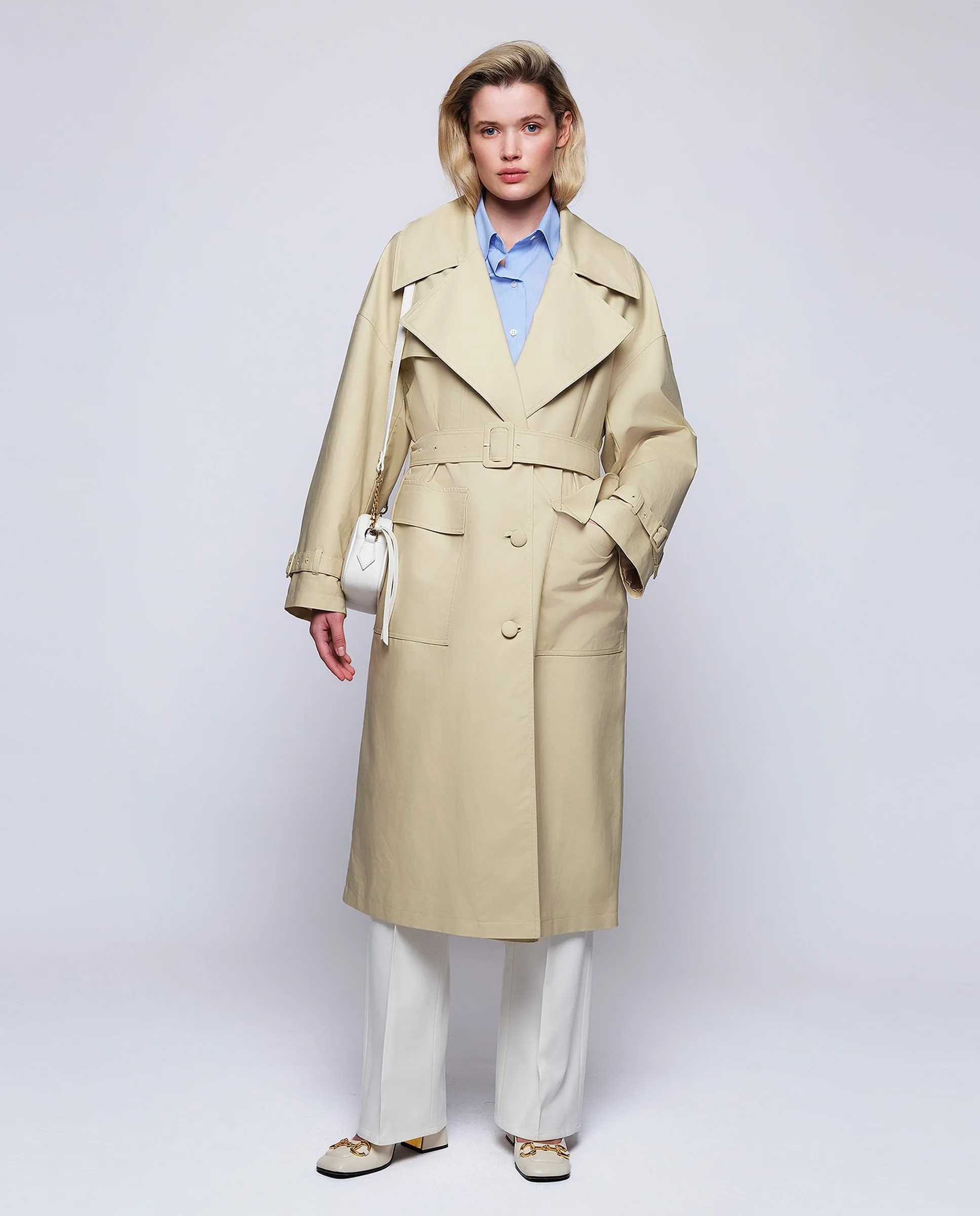 Gabardina beige