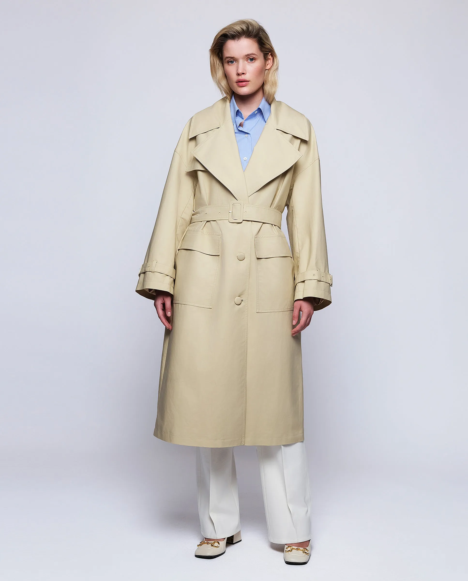 Gabardina beige