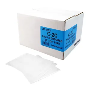 Garbage Trash Bags Regular 30" x 38" Clear Box of 250