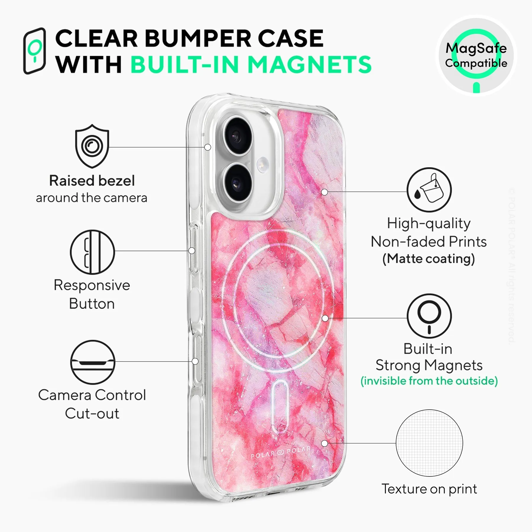 Gloaming Island - iPhone 16 Clear Bumper MagSafe Case