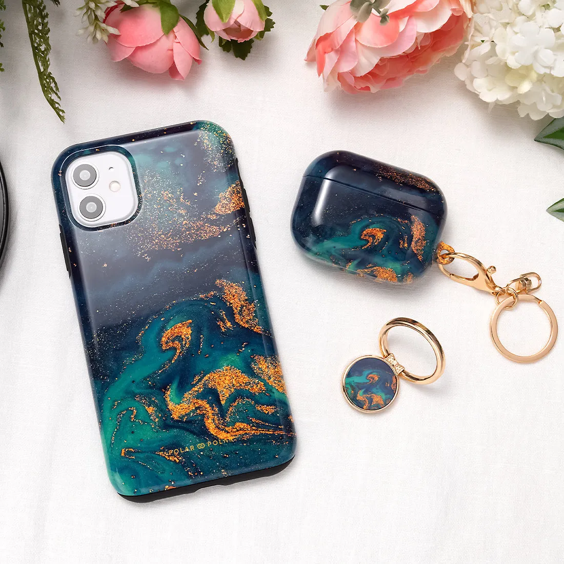 Green Night Quicksand Custom - iPhone 14 Plus Case